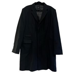 NWT Express Design Studio Men's Wool Blend Overcoat XL Black Made in Turkey